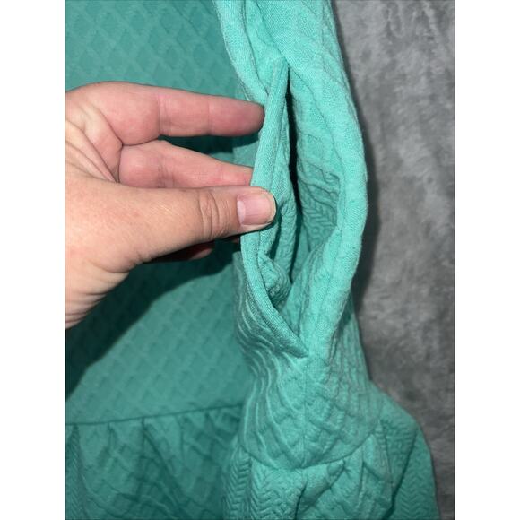 Mint Green Textured Ruffled Neck Frolic Puffy Sleeves with pockets 2XL - Picture 5 of 10